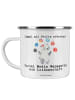 Mr. & Mrs. Panda Camping Emaille Tasse Social Media Managerin Le... in Weiß