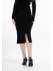 faina Damen Strickrock in schwarz