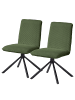 home24 Esszimmerstuhl Twatasha 2er- Set in Olivgrün