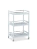 relaxdays Servierwagen in Weiß - (B)46x (H)76,5 x (T)38 cm