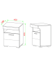 VCM  Holz Nachttisch Schublade Slepal M in Weiß
