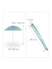 relaxdays Sonnenschirm in Weiß/ Türkis - Ø 160 cm