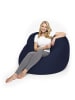 Lumaland Flexi Comfort Sitzsack Premium Bean Bag Sitzkissen 155x100cm Navyblau