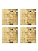 Butlers Wanddekoration DISCO 4er-Set in Gold