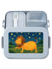 Mr. & Mrs. Panda Lunch Box Sternzeichen Löwe Design ohne Spruch in Blau Pastell