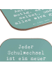Mr. & Mrs. Panda Bierdeckel Spruch Einen Schulwechsel bewältigen... in Meeresbrise