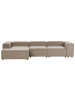 Beliani 3-tlg Ecksofa ARDAL in Braun/Schwarz rechtsseitig