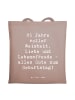 Mr. & Mrs. Panda Tragetasche Spruch 85. Geburtstag Weise mit Spruch in Braun Pastell