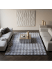 KADIMA DESIGN Teppich Hochflor Waschbar Einfarbig NAUDERS Strapazierfähig OEKO-TEX in Silber