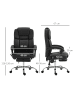 Vinsetto Bürostuhl mit Massagefunktion-66L x 67B x 118-126H cm-Schwarz