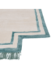 Beliani Kurzflor BERWARI in Beige/Blau - (W) 160 x (L) 230 cm
