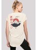 F4NT4STIC Long Cut T-Shirt Mount Fuji in Whitesand