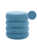Beliani Pouf SUMPTER in Blau - (W) 43 x (H) 47 x (L) 43 cm