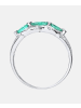 Diamant L'éternel Ring aus 375 Weißgold mit Diamant mit Smaragd
