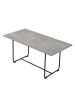 B&D Home Ausziehtisch PIUS in Beton - (B)120-160 x (H)76 x (T)80 cm