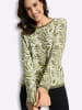 WITT WEIDEN Jacquard-Pullover in khaki-ecru-gemustert