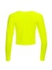 Winshape Functional Light Cropped Long Sleeve Top AET116 in neon gelb