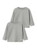 name it 2er-SET Langarmshirt mit Rundhalsausschnitt in Grau