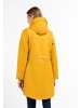 DreiMaster Damen Regenmantel Mit Webpelzfutter in Senf
