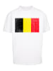 F4NT4STIC Heavy Oversize T-Shirt Belgium Belgien Flagge in weiß