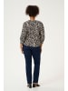 KAFFE curve T-Shirt kurzarm KCivena Regular fit in Moonstruck/Black Graphic