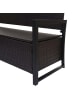 MCW Poly-Rattan 3er Sitzbank F39, Braun, Kissen schwarz