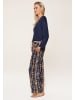 LINGADORE Nachtwäsche Set Tie dye dark denim/apricot