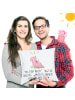 Mr. & Mrs. Panda Kissen Schwein Glück mit Spruch in Weiß
