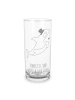 Mr. & Mrs. Panda Wasserglas Orca Zylinder mit Spruch in Transparent