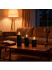 relaxdays 3 x LED Kerzen in Schwarz