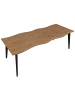 MCW Esszimmertisch O60 ausziehbar 160-220cm, Walnuss-Optik