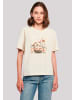 F4NT4STIC Everyday Tee Vogelnest Blumen in Whitesand