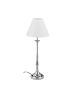 relaxdays Tischlampe in Silber/Weiß - (H)55 x Ø21 cm