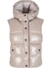 Urban Classics Urban Classics Ladies Recycled Shiny Puffer Vest with Hood in duskrose