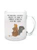 Mr. & Mrs. Panda Teetasse Fledermaus Sitzen mit Spruch in Transparent