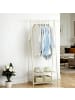 SONGMICS Wäscheständer Pataye in Weiß - (B)87.5 x (H)155 x (T)41 cm