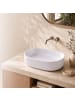 relaxdays Aufsatzwaschbecken in Weiß - (B)55 x (H)14,5 x (T) 34 cm