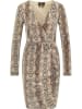 faina Damen Abendkleid Mit Pailletten in Beige