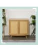 relaxdays Sideboard in Natur - (B)80 x (H)75 x (T)40 cm