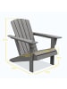 Outsunny Adirondack-Gartenstuhl 74B x 89T x 87H cm Grau