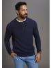 Man's World Polokragenpullover in dunkelblau meliert