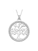 LOTUS silver Lebensbaum Halskette 925 Sterling Silber ca. 42cm weiß, silber