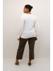 KAFFE curve Langarm-Bluse KCtina in Chalk