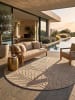 KADIMA DESIGN Outdoor-Teppich ENGADIN Blattmotiv Kurzflor Wohnzimmer Balkon in Beige