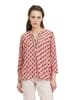 Betty Barclay Schlupfbluse mit Stehkragen in Red/Beige