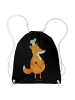 Mr. & Mrs. Panda gym tasche Fuchs Koch ohne Spruch in Schwarz