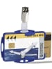 Durable Ausweishalter Duo mit Clip 54x85mm Packung mit 25 Stück blau