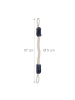 relaxdays 20x Türkordel in Beige/Blaugrau - 57 cm