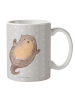 Mr. & Mrs. Panda Becher Otter Umarmen ohne Spruch in Grau Pastell