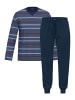 Ammann Schlafanzug Night & Home Cotton in Dunkelblau